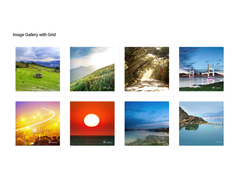 Shortcodes Image Gallery - grid 4 columns แนะนำ เว็บไซต์สำเร็จรูป NineNIC